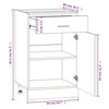 vidaXL Ντουλάπι με Συρτάρια "Lyon" Καφέ Δρυς 50x46x81,5 εκ. από Τεχνητό Ξύλο