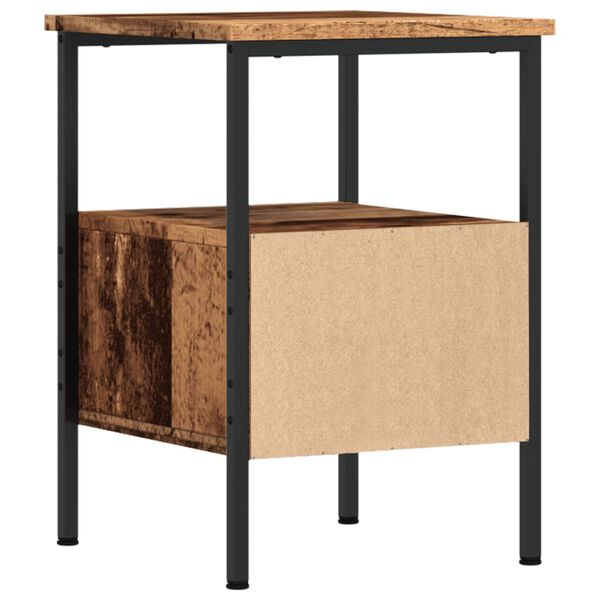 vidaXL ντουλάπι κομοδίνου Παλιό ξύλο 34x36x50 cm Κατασκευασμένο ξύλο