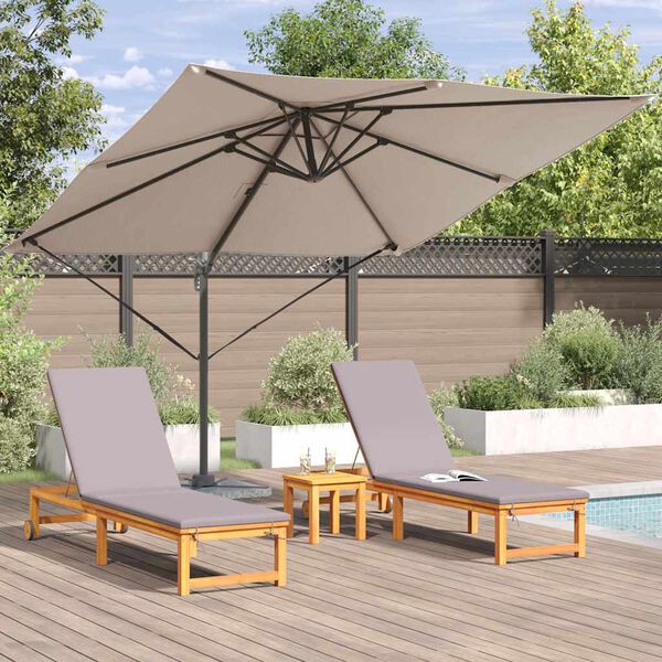 vidaXL Ρώμη Ομπρέλα Taupe 286 x 285 x 265 εκ Πολυεστέρας και Αλουμίνιο