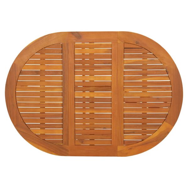 vidaXL Τραπέζι Κήπου 130 x 90 x 72 εκ. από Μασίφ Ξύλο Ακακίας