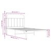 vidaXL Πλαίσιο Κρεβατιού με Κεφαλάρι Λευκό 100x190 εκ. Μεταλλικό