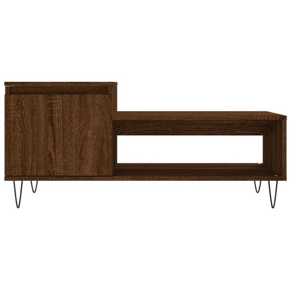 vidaXL Τραπεζάκι Σαλονιού Καφέ Δρυς 100x50x45 εκ. Επεξεργασμ. Ξύλο