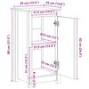 vidaXL Συρταριέρες 2 τεμ. Γκρι 39x35x80 εκ. από Μασίφ Ξύλο Πεύκου