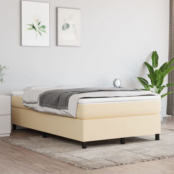 vidaXL &Kappa;&rho;&epsilon;&beta;ά&tau;&iota; Boxspring &mu;&epsilon; &Sigma;&tau;&rho;ώ&mu;&alpha; &Kappa;&rho;&epsilon;&mu; 120x200 &epsilon;&kappa;. &Upsilon;&phi;&alpha;&sigma;&mu;ά&tau;&iota;&nu;&omicron;