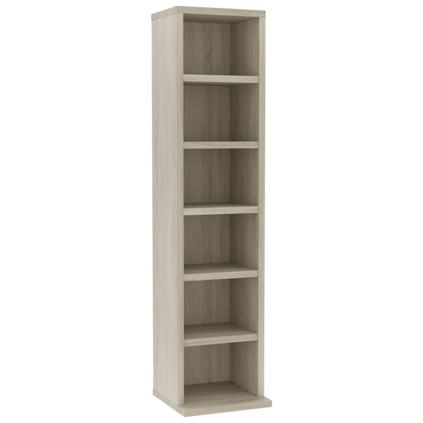 vidaXL Έπιπλο για CD Sonoma Δρυς 21 x 20 x 88 εκ. Επεξεργασμένο Ξύλο
