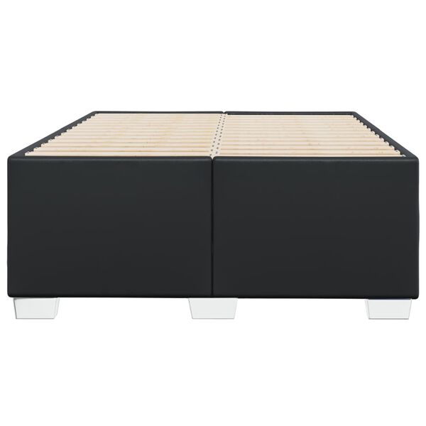 vidaXL Σκελετός Κρεβατιού Χωρίς Στρώμα Μαύρο 120x190 εκ.Συνθ. Δέρμα