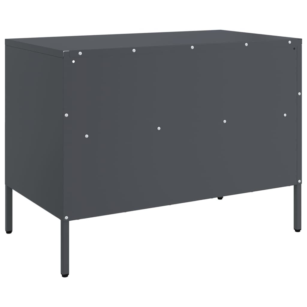 vidaXL Έπιπλα Τηλεόρασης 2 τεμ. Ανθρακί 68x39x50,5 εκ. από Χάλυβα