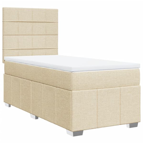 vidaXL &Kappa;&rho;&epsilon;&beta;ά&tau;&iota; Boxspring &mu;&epsilon; &Sigma;&tau;&rho;ώ&mu;&alpha; &Kappa;&rho;&epsilon;&mu; 90x200 &epsilon;&kappa;.&Upsilon;&phi;&alpha;&sigma;&mu;ά&tau;&iota;&nu;&omicron;