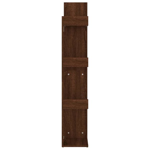 vidaXL Βιβλιοθήκη Καφέ Δρυς 48 x 25,5 x 140 εκ. από Επεξεργασμένο Ξύλο