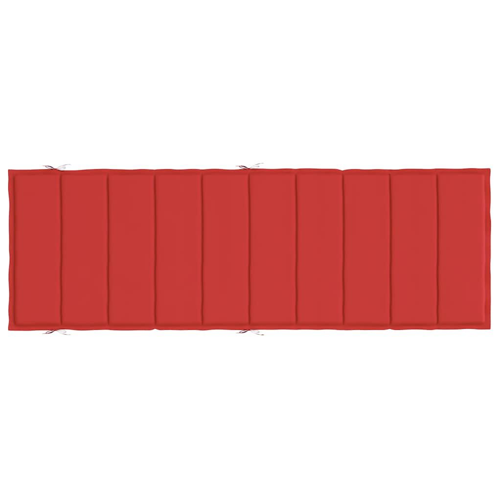 vidaXL Μαξιλάρι Ξαπλώστρας Κόκκινο 186x58x4 εκ. από Ύφασμα Oxford
