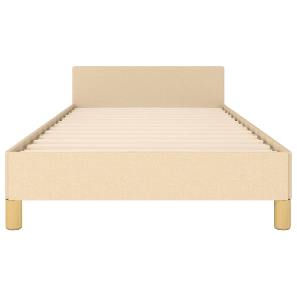 vidaXL Πλαίσιο κρεβατιού χωρίς στρώμα Κρέμα 80x200 cm Ύφασμα
