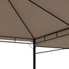 vidaXL Κιόσκι με 2 Επεκτεινόμενες Οροφές Taupe 3x3x2,75 μ. 180 γρ/μ²