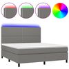 vidaXL &Kappa;&rho;&epsilon;&beta;ά&tau;&iota; Boxspring &mu;&epsilon; &Sigma;&tau;&rho;ώ&mu;&alpha; & LED &Sigma;&kappa;.&Gamma;&kappa;&rho;&iota; 180x200 &epsilon;&kappa; &Upsilon;&phi;&alpha;&sigma;&mu;ά&tau;&iota;&nu;&omicron;