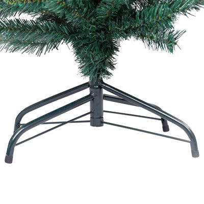 vidaXL Χριστουγεν. Δέντρο Προαναμμένο Τεχνητό Βάσεις Πράσινο 150εκ PVC