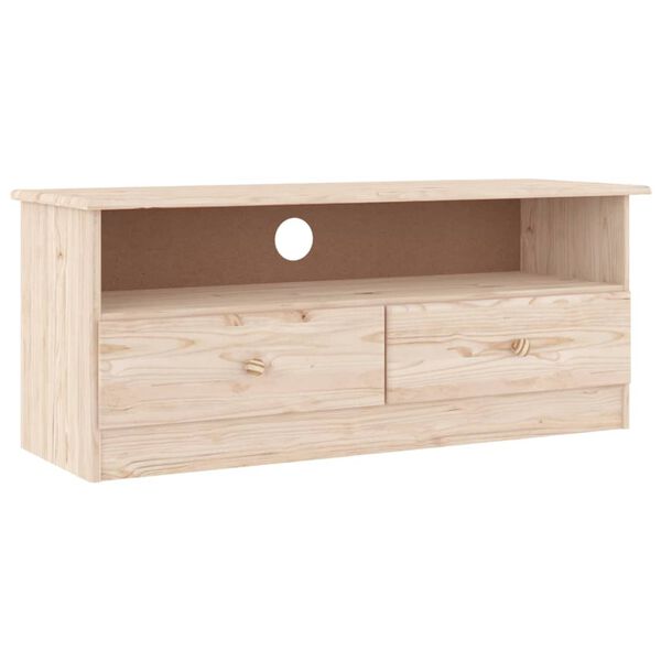 vidaXL Έπιπλο Τηλεόρασης Συρτάρια ALTA 100x35x41εκ. Μασίφ Ξύλο Πεύκου