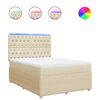 vidaXL &Kappa;&rho;&epsilon;&beta;ά&tau;&iota; Boxspring &mu;&epsilon; &Sigma;&tau;&rho;ώ&mu;&alpha; &Kappa;&rho;&epsilon;&mu; 140x200 &epsilon;&kappa;. &Upsilon;&phi;&alpha;&sigma;&mu;ά&tau;&iota;&nu;&omicron;