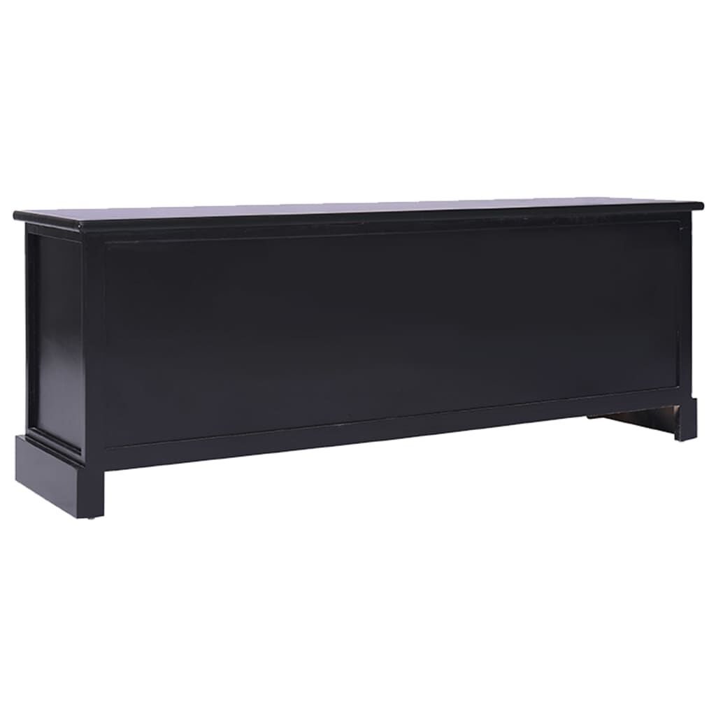 vidaXL Έπιπλο Τηλεόρασης Μαύρο 108x30x40 εκ. από Μασίφ Ξύλο Παυλώνιας