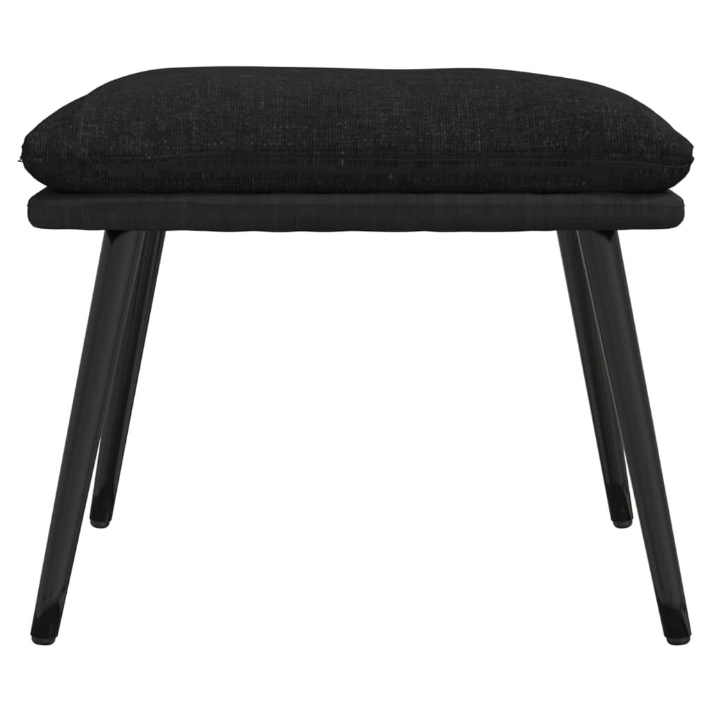 vidaXL Υποπόδιο Μαύρο 45x29,5x35 εκ. Ύφασμα & Συνθετικό Δέρμα