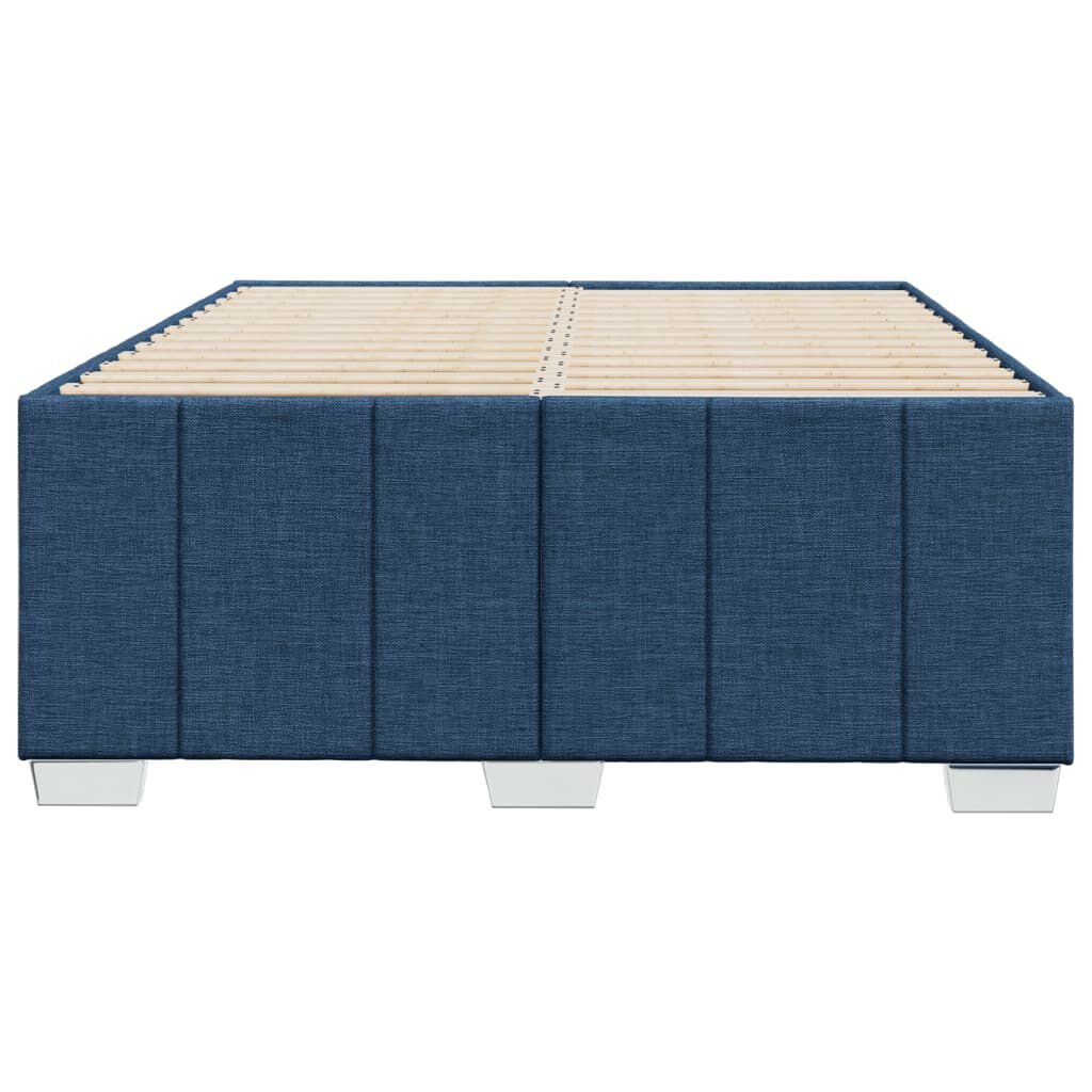 vidaXL Πλαίσιο κρεβατιού χωρίς στρώμα μπλε 120x200cm ύφασμα