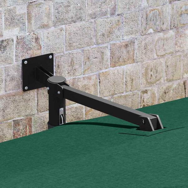 vidaXL Ομπρέλα Κήπου Πράσινο και Μαύρο 248.5 x 247.5 x 160 εκ.
