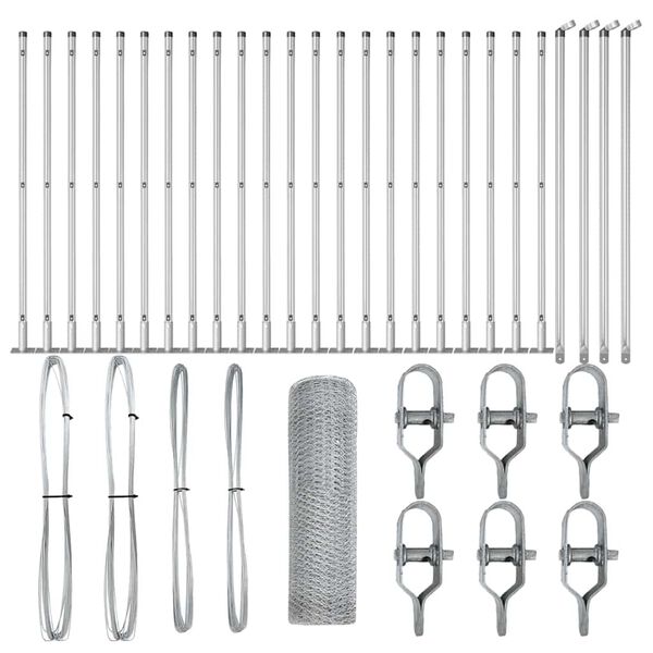 vidaXL &Sigma;&tau;ύ&lambda;&omicron;&sigmaf; &Pi;&epsilon;&rho;&iota;&phi;&rho;ά&xi;&epsilon;&omega;&nu; &Alpha;&sigma;&eta;&mu;ί 50 x 0,6 &mu; (25 mm &delta;ί&kappa;&tau;&upsilon;&omicron;) &Alpha;&tau;&sigma;ά&lambda;&iota;