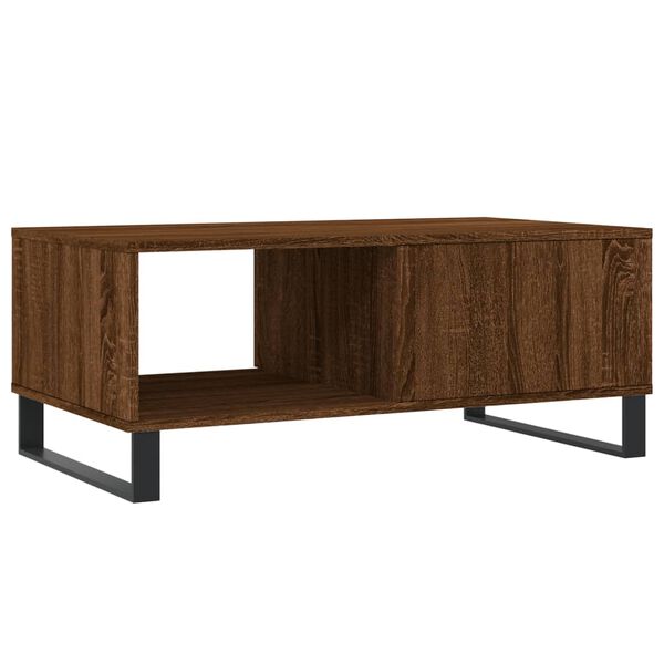 vidaXL Τραπεζάκι Σαλονιού Καφέ Δρυς 90x50x36,5 εκ. Επεξεργασμ. Ξύλο