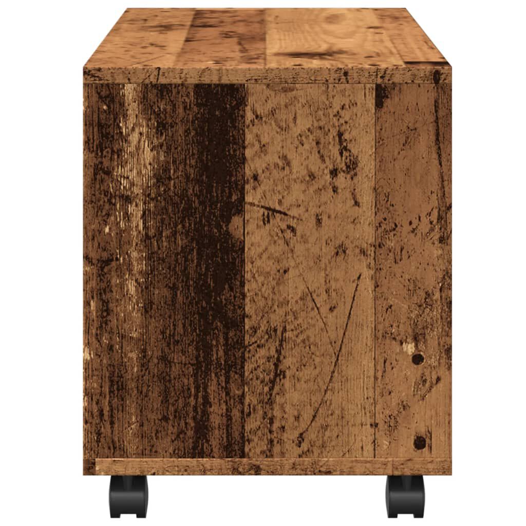 vidaXL Ντουλάπι Τροχήλατο Όψη Παλαιού Ξύλου 72x33x42,5 εκ. Επεξ. Ξύλο