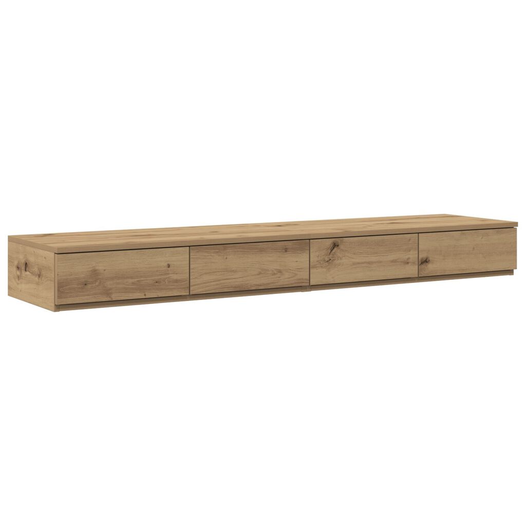 vidaXL Κρεβάτι αποθήκευσης Artisan Oak 140x190 εκ.
