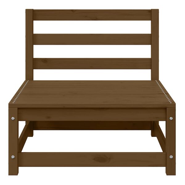 vidaXL Καναπές Κήπου Μεσαίος Καφέ Μελί από Μασίφ Ξύλο Πεύκου