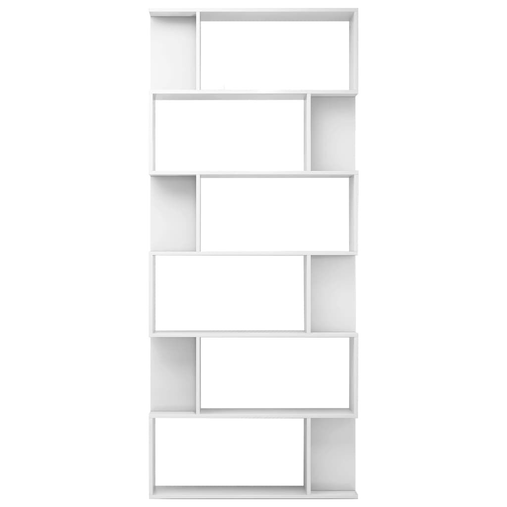 vidaXL Βιβλιοθήκη/Διαχωριστικό Γυαλιστερό Λευκό 80 x 24 x 192 εκ.