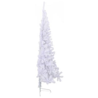 vidaXL Χριστουγεννιάτικο Δέντρο Τεχνητό Μισό Με Βάση Άσπρο 180 εκ. PVC