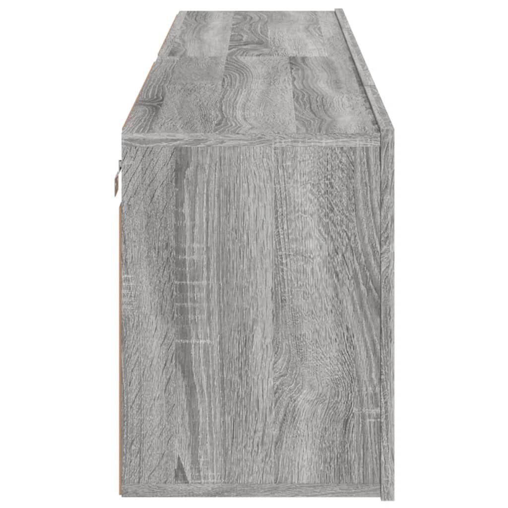 vidaXL Ντουλάπια Τοίχου Τηλεόρασης 2 Τεμ. Γκρι Sonoma 80 x 30 x 41 εκ.