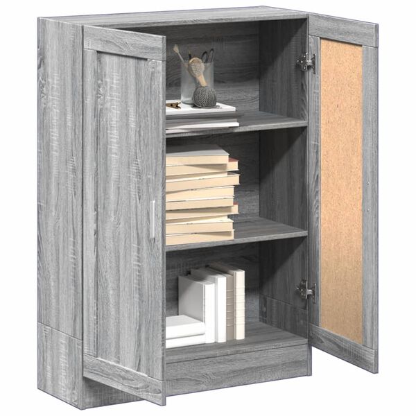 vidaXL Βιβλιοθήκη Γκρι Sonoma 82,5 x 30,5 x 115 εκ. Επεξεργασμένο Ξύλο