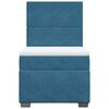 vidaXL Κρεβάτι Boxspring με Στρώμα Μπλε 90x190 εκ. Βελούδινο