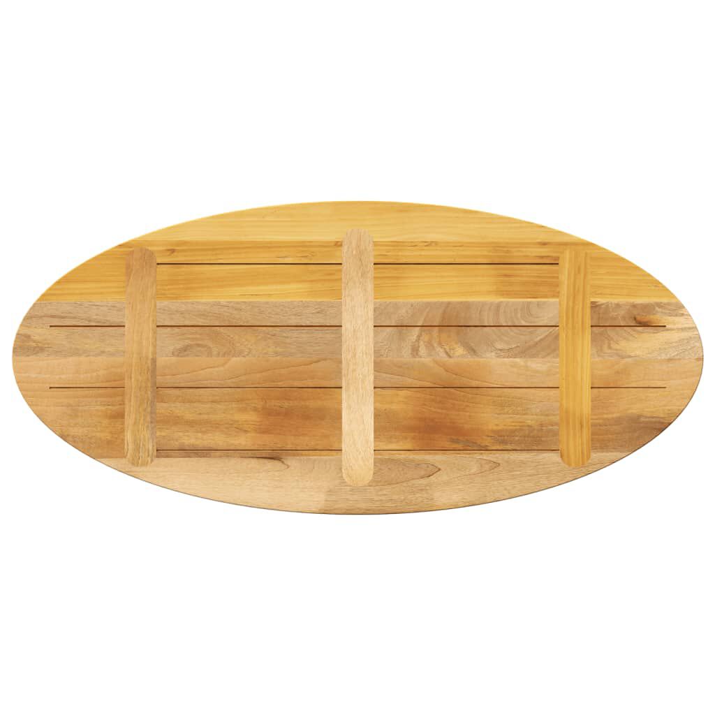 vidaXL Επιφάνεια Τραπεζιού Οβάλ 110x40x2,5 εκ. Μασίφ Ξύλο Μάνγκο