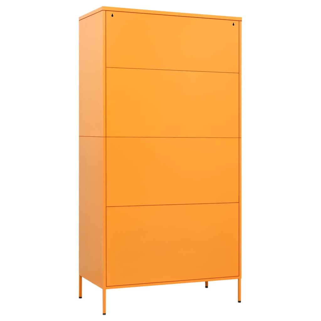 vidaXL Ντουλάπα Μουσταρδί 90 x 50 x 180 εκ. από Ατσάλι