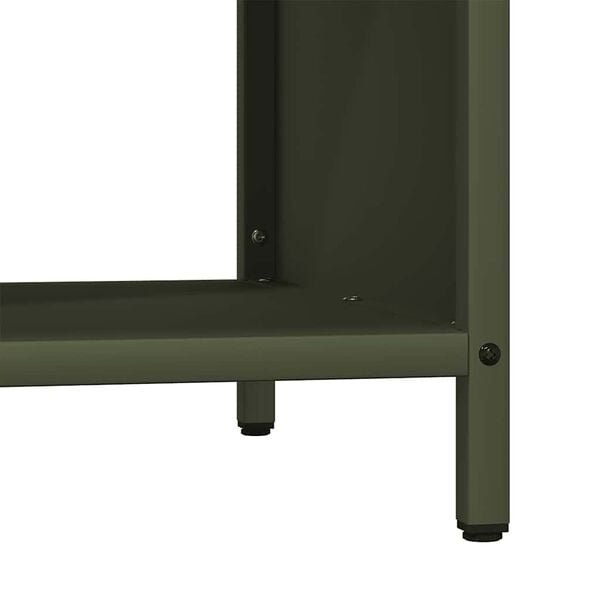 vidaXL Ράφι για καυσόξυλα με ξύλινη κορυφή 100,5x35,5x40 εκ.