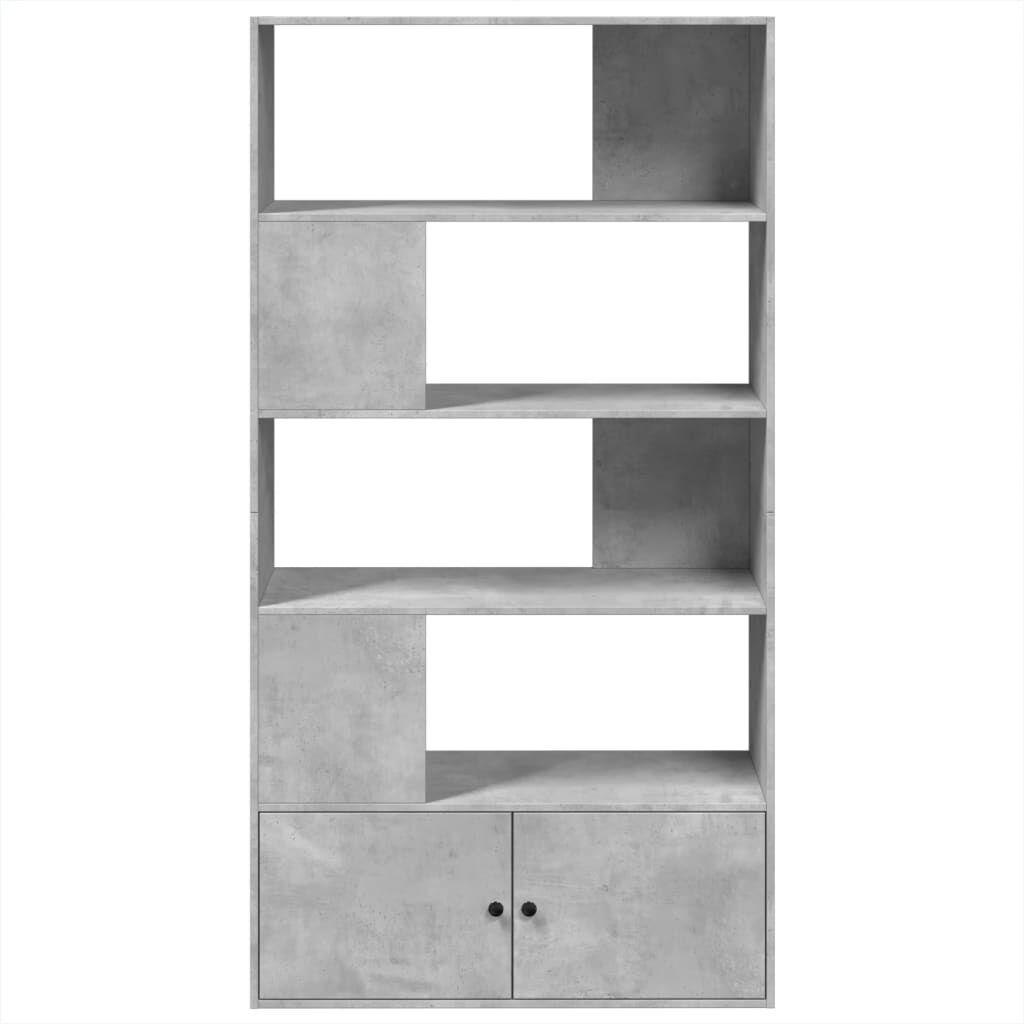 vidaXL Βιβλιοθήκη Γκρι Σκυροδέματος 100x36x189 εκ. Επεξεργ. Ξύλο