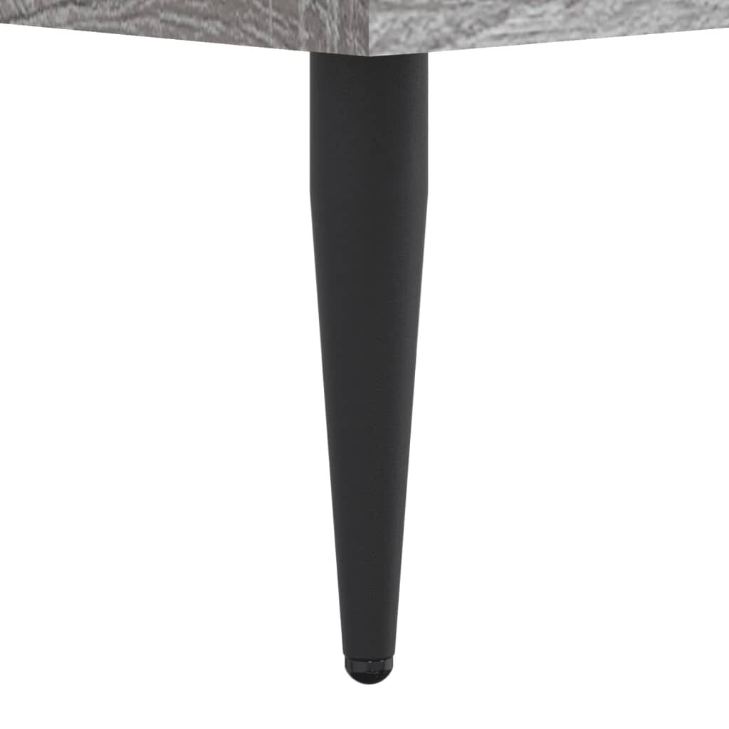 vidaXL Πλαίσιο Κρεβατιού Γκρι Sonoma 135x190 εκ. Επεξεργασμένο Ξύλο