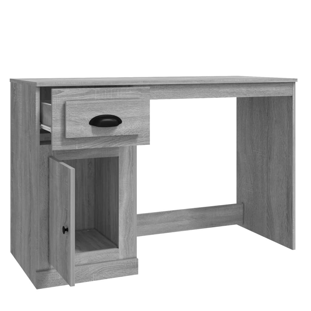 vidaXL Γραφείο με Συρτάρι Γκρι Sonoma 115x50x75 εκ. Επεξεργασμένο Ξύλο