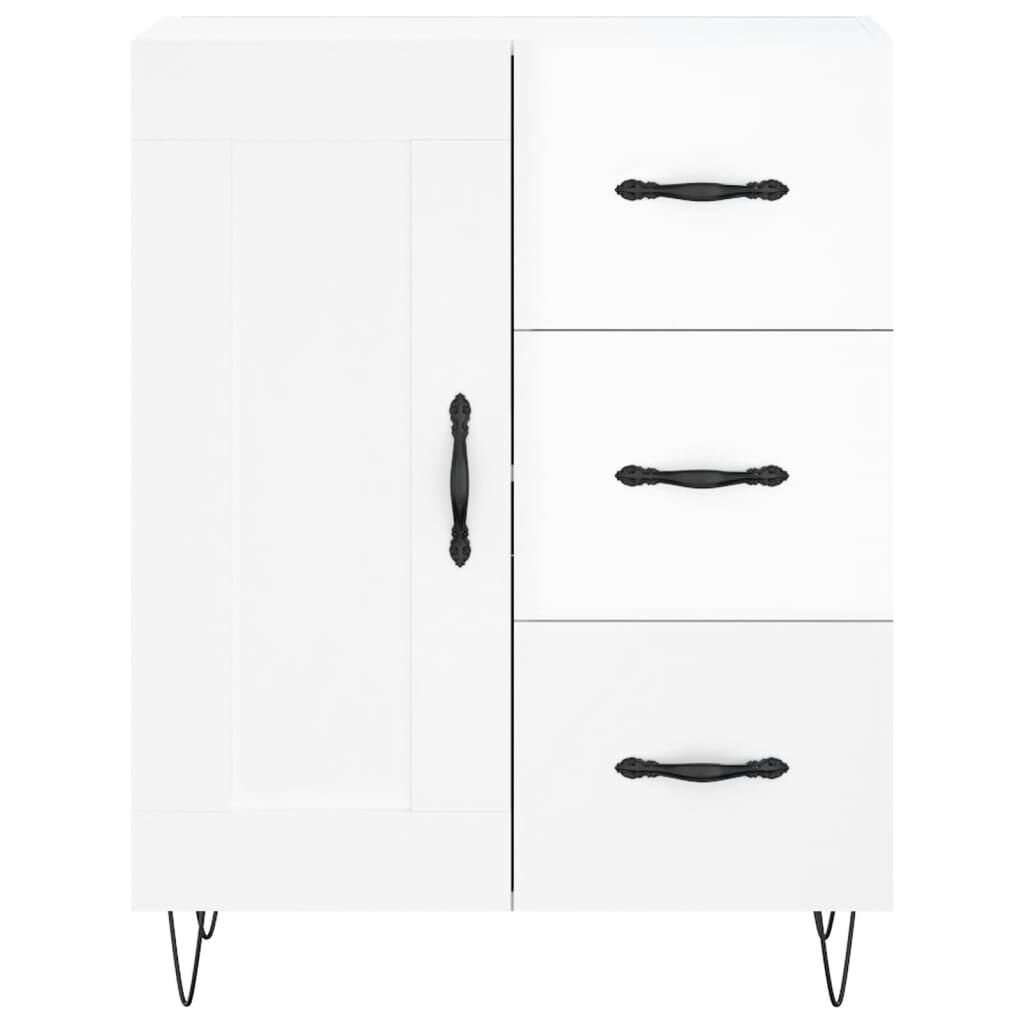 vidaXL Ντουλάπι Γυαλιστερό Λευκό 69,5x34x180 εκ. Επεξεργασμένο Ξύλο