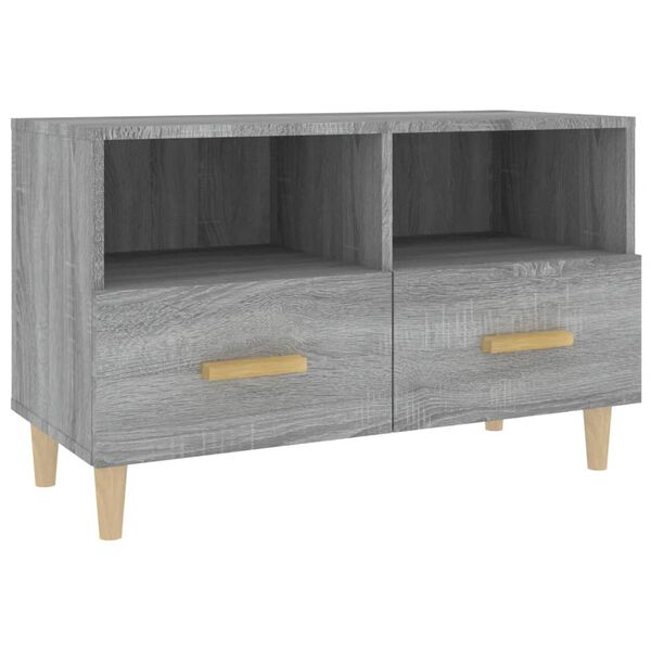 vidaXL Έπιπλο Τηλεόρασης Γκρι Sonoma 80x36x50 εκ. από Επεξεργ. Ξύλο