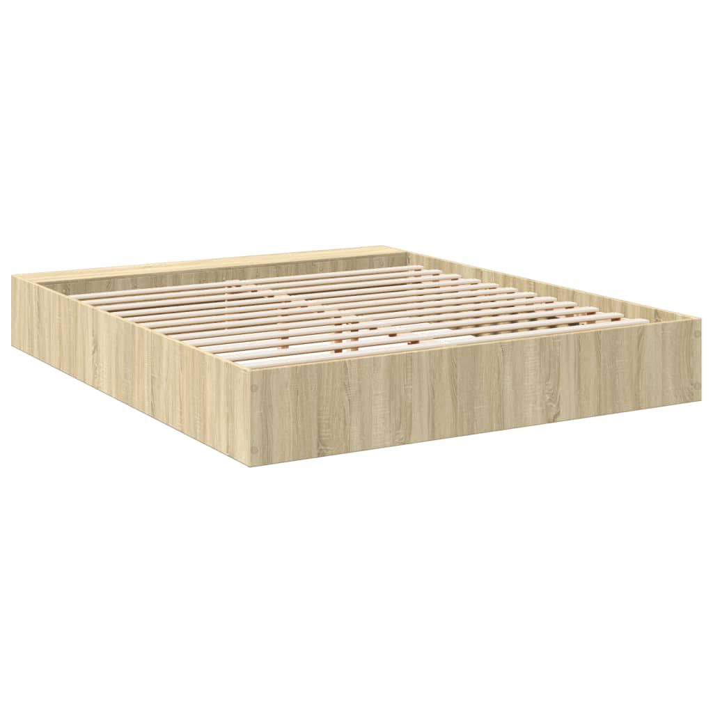 vidaXL Πλαίσιο Κρεβατιού Sonoma Δρυς 180x200 εκ. Επεξεργασμένο Ξύλο