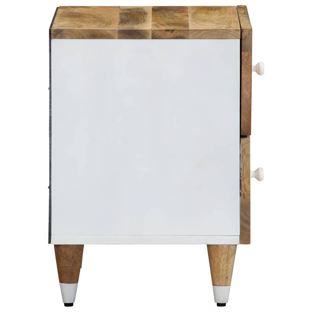 vidaXL Κομοδίνα 2 τεμάχια 40x33,5x46 cm μασίφ ξύλο Mango