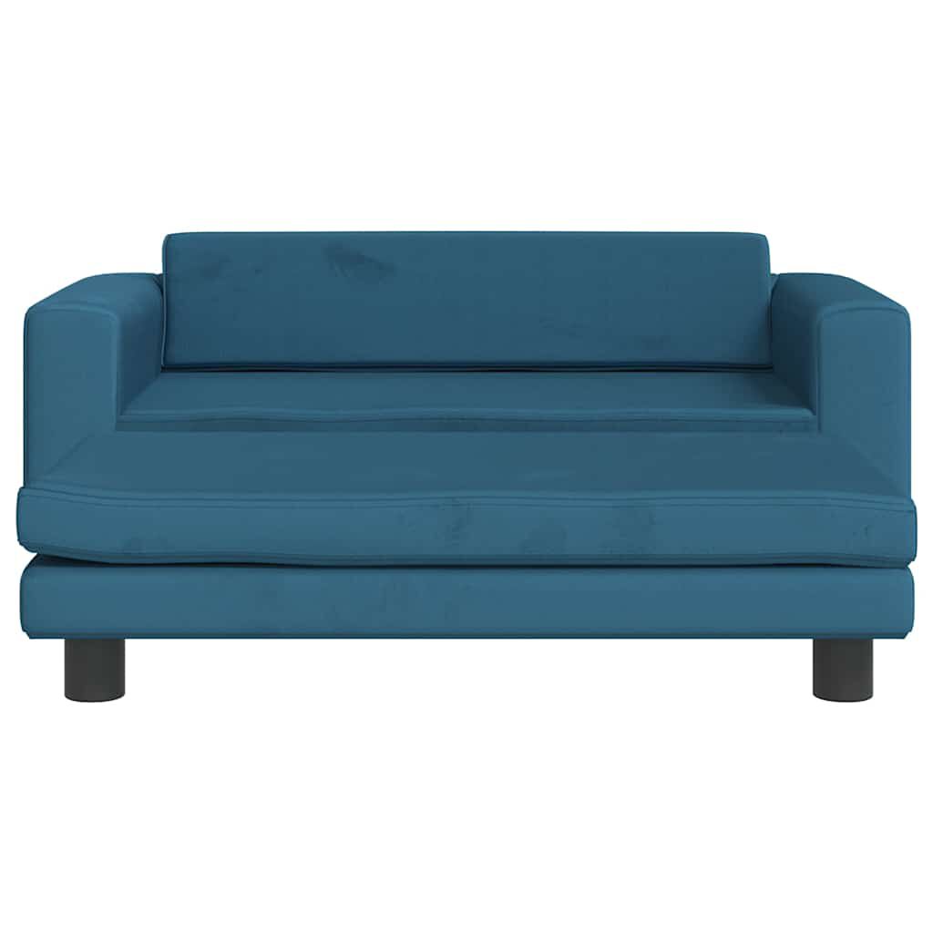 vidaXL Κρεβάτι Σκύλου με Προέκταση Μπλε 100 x 50 x 30 εκ. Βελούδινο