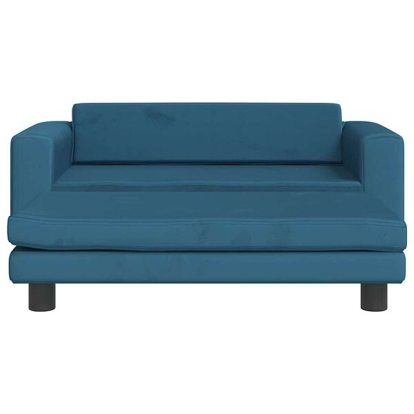 vidaXL Κρεβάτι Σκύλου με Προέκταση Μπλε 100 x 50 x 30 εκ. Βελούδινο