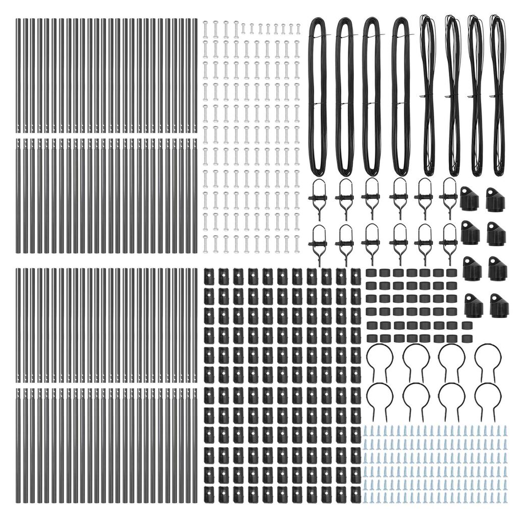 vidaXL Στύλος Περιφράξεων 52 pcs Γκρι 3.2 x 3.2 x 170 εκ Ατσάλι