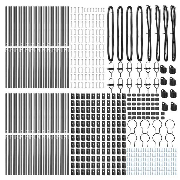 vidaXL Στύλος Περιφράξεων 52 pcs Γκρι 3.2 x 3.2 x 170 εκ Ατσάλι