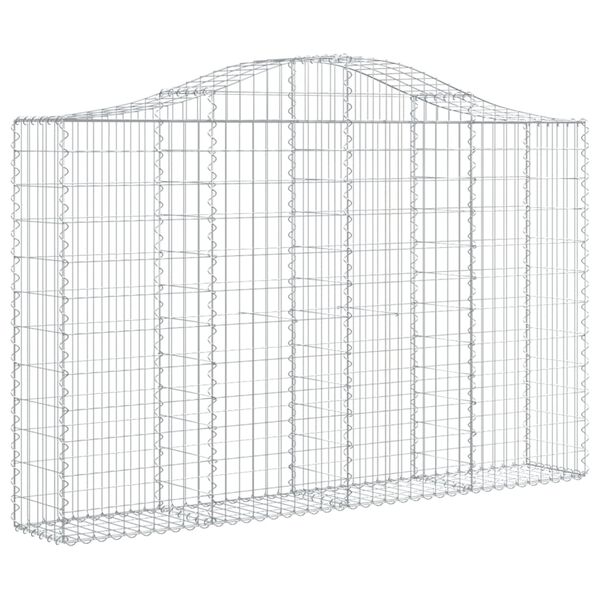 vidaXL Συρματοκιβώτια Τοξωτά 6 τεμ. 200x30x120/140 εκ. Γαλβαν. Ατσάλι