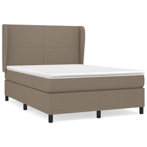 vidaXL &Kappa;&rho;&epsilon;&beta;ά&tau;&iota; Boxspring &mu;&epsilon; &Sigma;&tau;&rho;ώ&mu;&alpha; Taupe 140x200 &epsilon;&kappa;. &Upsilon;&phi;&alpha;&sigma;&mu;ά&tau;&iota;&nu;&omicron;